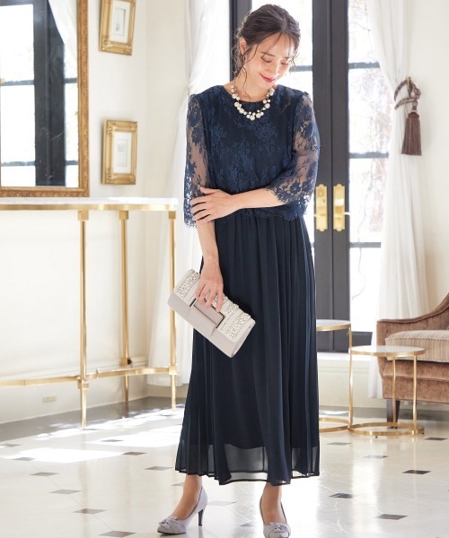 「Jolie et Jolie」 「capris」ドッキングワンピース L ブラック レディース_画像9