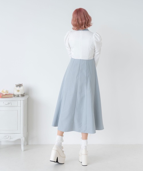 「DearMyLoveRose」 長袖ワンピース - ブルー レディース_画像9