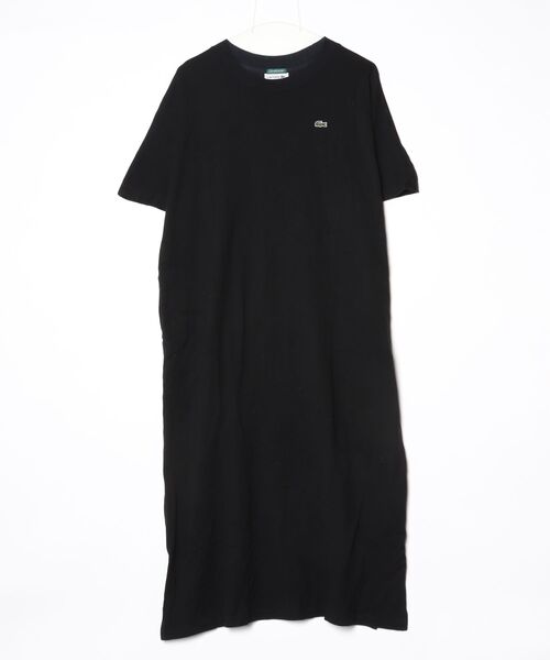 LACOSTE（ラコステ） 半袖ワンピース MEDIUM ブラック レディース