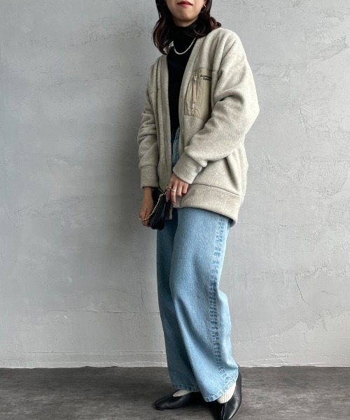 「AMERICANA」 ノーカラージャケット ONE SIZE オリーブ レディース_画像2