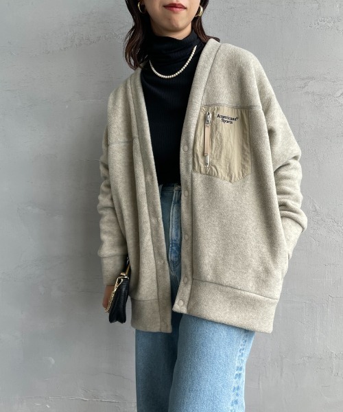 「AMERICANA」 ノーカラージャケット ONE SIZE オリーブ レディース_画像6