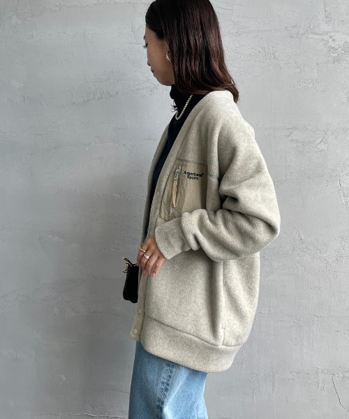 「AMERICANA」 ノーカラージャケット ONE SIZE オリーブ レディース_画像7