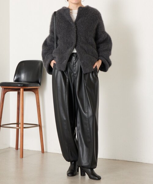 BEARDSLEY（ビアズリー） ワイドパンツ パンツ フェイクレザーバレル