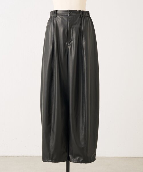 BEARDSLEY（ビアズリー） ワイドパンツ パンツ フェイクレザーバレル