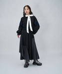 ロング スカート ハイショクレイヤープリーツス...の詳細画像1