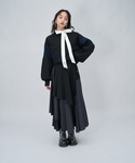 ロング スカート ハイショクレイヤープリーツス...の詳細画像2