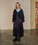 ロング スカート ハイショクレイヤープリーツス...の詳細画像5