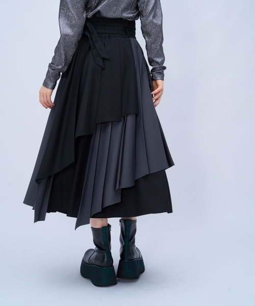 HARE ハイショクプリーツスカート HARE（ハレ） ロング スカート ハイショクレイヤープリーツスカート