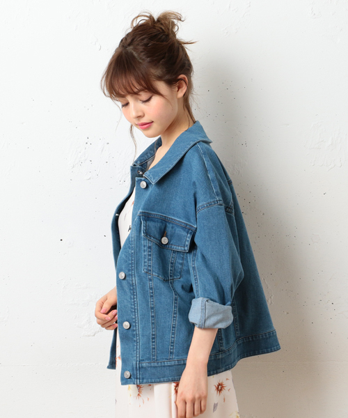 MIIA ジャケット Gジャン ぬき襟Gジャン レディース : ZOZOTOWN Yahoo