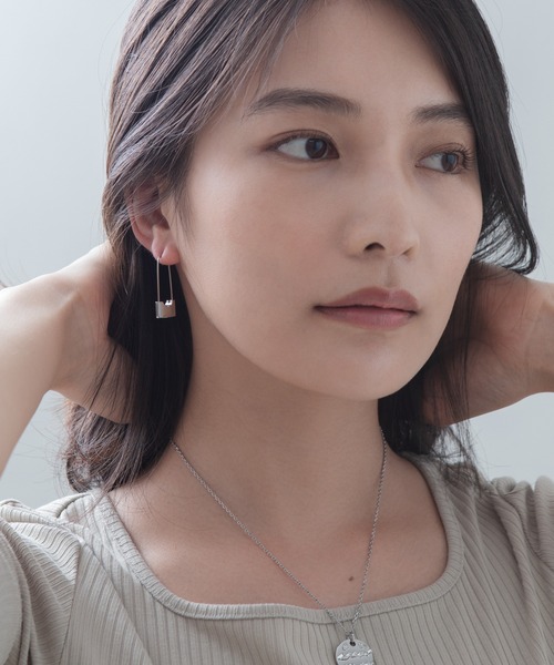 アレルギー対応 ピアス 「vie」ステンレスピアス-ペア レディースの画像