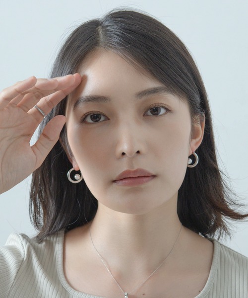 アレルギー対応 ピアス 「vie」ステンレスピアス-ペア レディースの画像