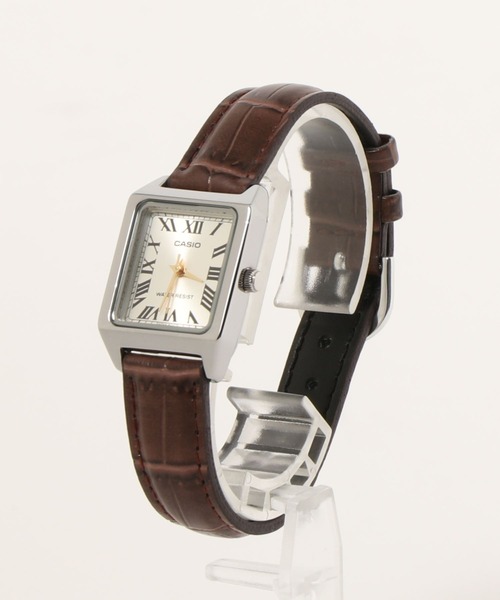 腕時計 「CASIO」クラシック スクエア レザー レディース : ZOZOTOWN