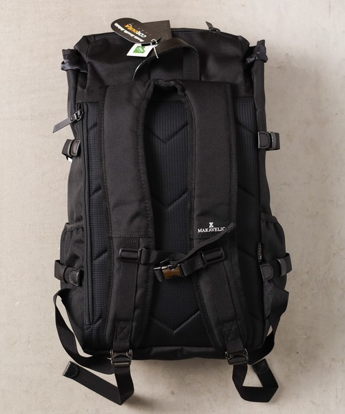 MAKAVELIC TRUCKS DOUBLE BELT ポイントレザー デイパック MAKAVELIC マキャベリック リュック TRUCKS DOUBLE BELT PMD MIX