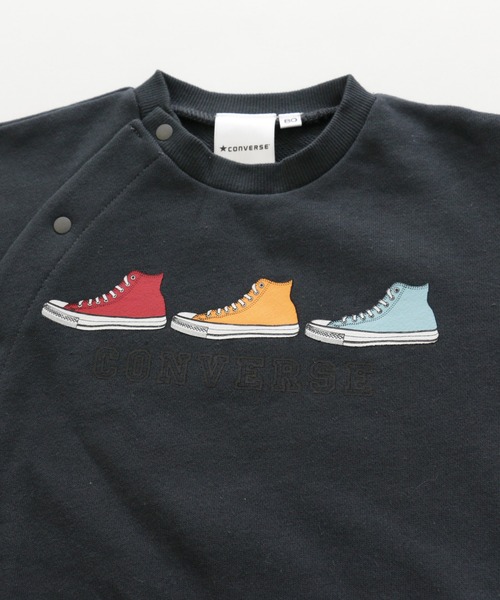 CONVERSE(コンバース) ベビー服 ロゴバリエーション長袖ロンパース CONVERSE(コンバース) ベビー服 ロゴバリエーション長袖ロンパース