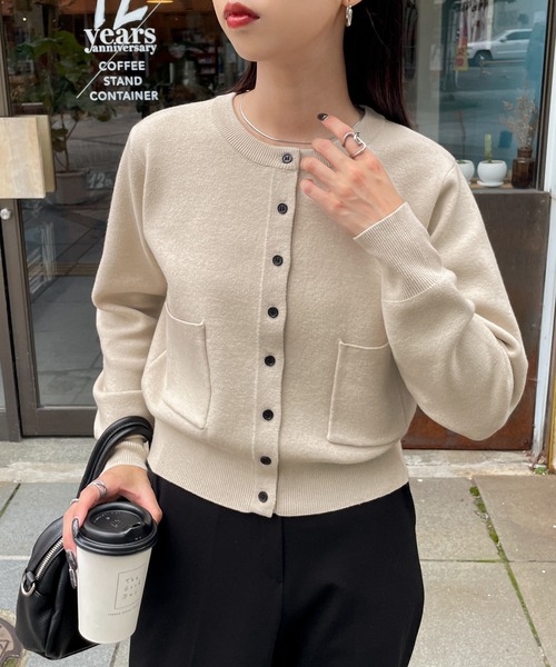 カーディガン　春夏にピッタリ new basic リネン混スポンディッシュニットカーディガン[URA4