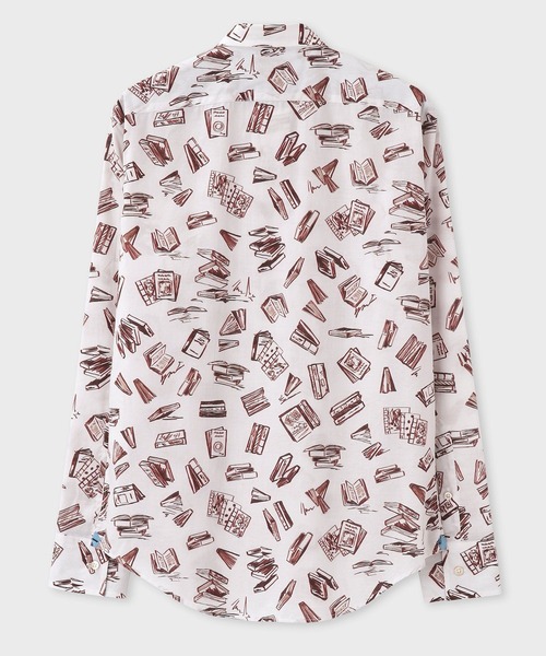 シャツ ブラウス フォーリングブック プリントシャツ / 224373 N8878 フォーリングブック プリントシャツ Paul