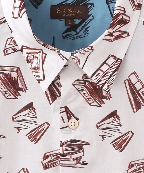 シャツ ブラウス フォーリングブック プリントシャツ / 224373 N8878 フォーリングブック プリントシャツ Paul