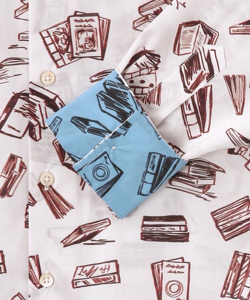 シャツ ブラウス フォーリングブック プリントシャツ / 224373 N8878 フォーリングブック プリントシャツ Paul