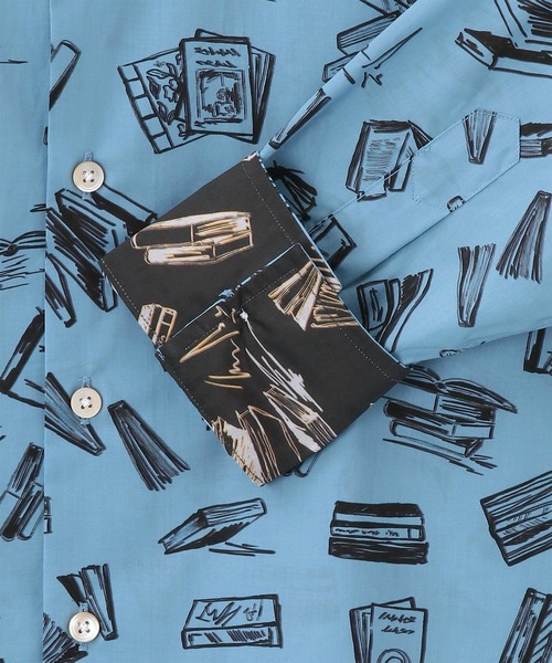 シャツ ブラウス フォーリングブック プリントシャツ / 224373 N8878 フォーリングブック プリントシャツ Paul