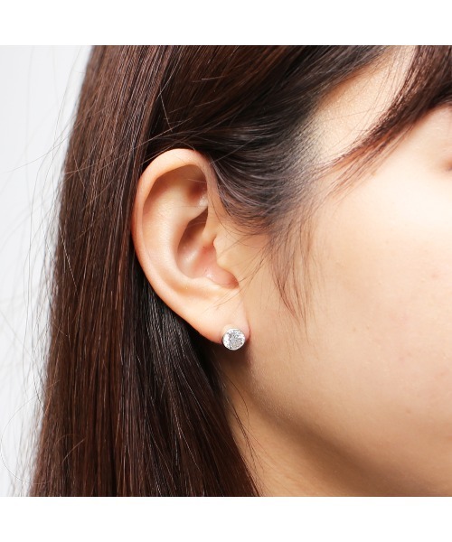 アヴァランチ　モアサナイト シルバーピアス モアサナイト シルバー ピアス 5mm 6PRONG-0.5CT LSJ25