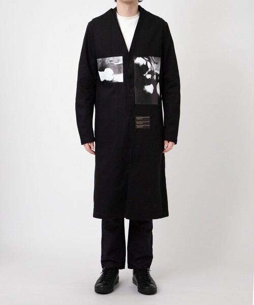 Almostblack オルモストブラック ノーカラージャケット ループ 黒 1 ALMOSTBLACK（オールモストブラック） コート ジャケット NO COLLAR
