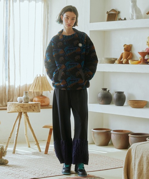 パンツ bedsidedrama wide pants bedsidedrama（ベッドサイドドラマ） ワイドパンツ パンツ Erode Knit
