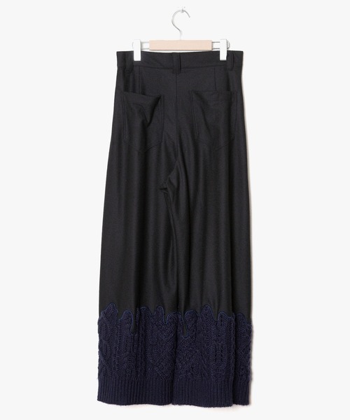 bedsidedrama（ベッドサイドドラマ） ワイドパンツ パンツ Erode Knit