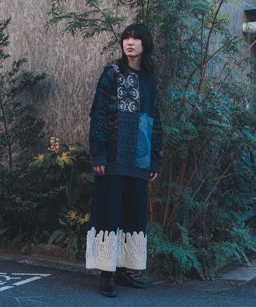 bedsidedrama（ベッドサイドドラマ） パンツ Erode Knit Wide Pants
