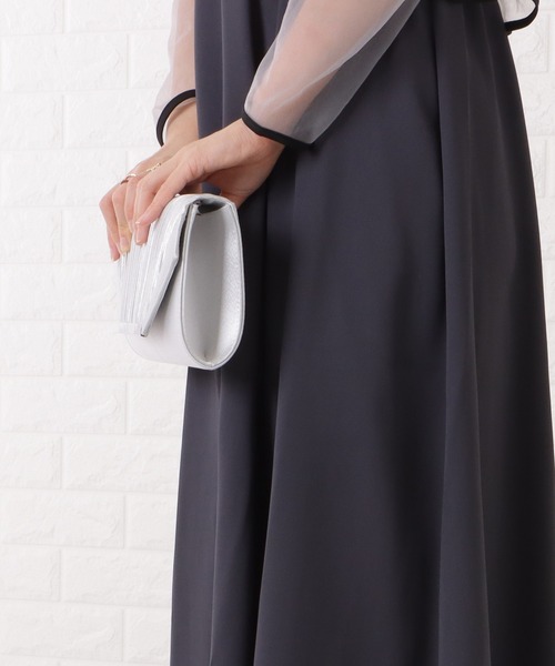 Lace Ladies クラッチバッグ パーティーバッグ チェーン付き2WAY