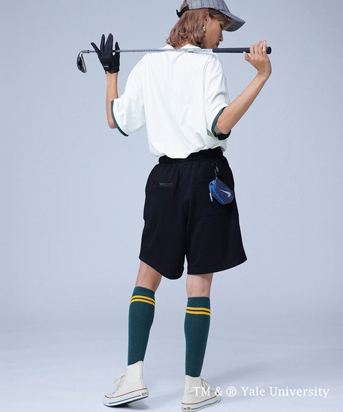 キューン新品未使用半ズボン antiqua パンツ YALE ロゴハーフパンツ レディース メンズ