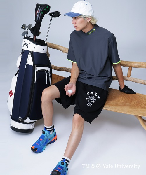 ゴルフ 【新品】パーリーゲイツ パンツ 白×ネイビー ペイズリー調 PG