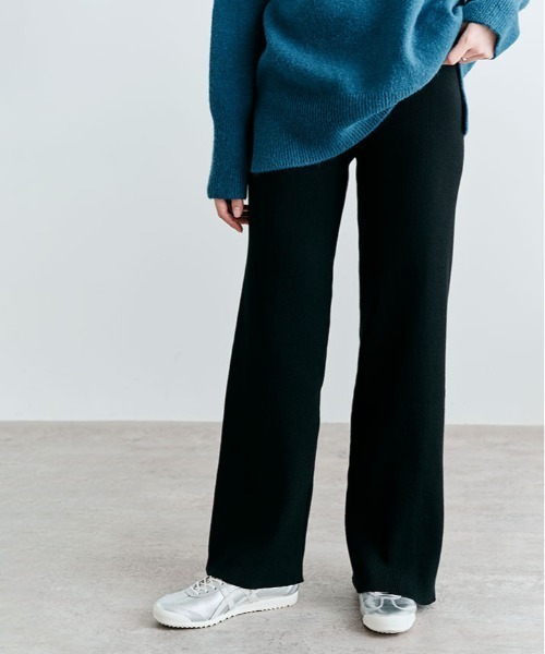 パンツ リブニット セミワイド レディース : ZOZOTOWN Yahoo!店 - 通販