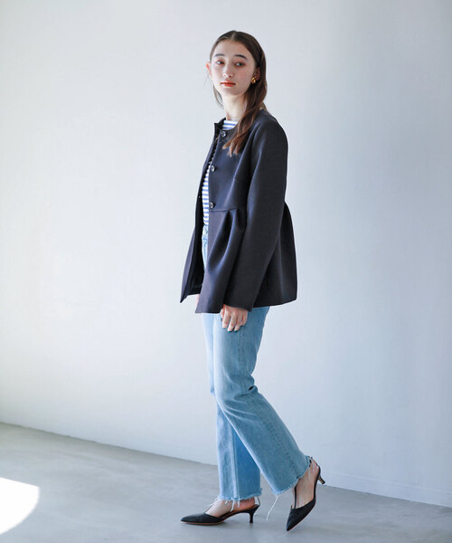 La TOTALITE（ラ トータリテ） レディース ジャケット ノーカラー