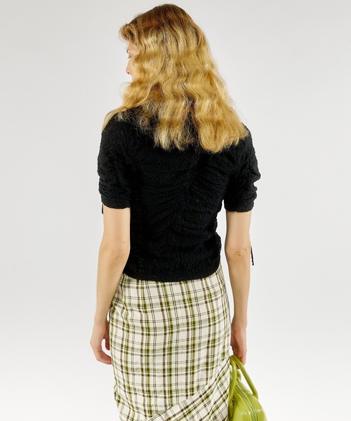 tシャツ Tシャツ Lace Shirring Tops/レースシャーリングトップス 