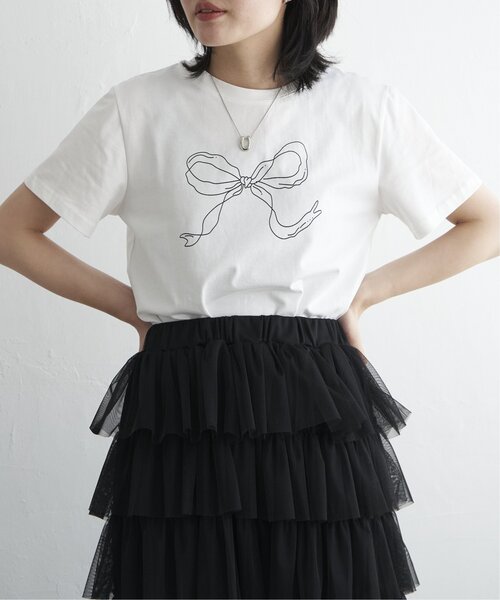 VENCE EXCHANGE tシャツ 半袖 リボンプリントTシャツ レディース