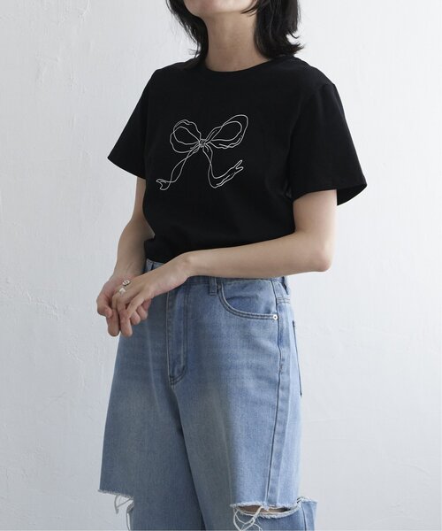 VENCE EXCHANGE tシャツ 半袖 リボンプリントTシャツ レディース