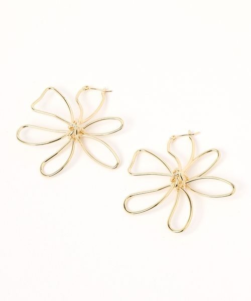 ピアス M mysty woman ピアス フラワーワイヤーピアス 138297 レディース