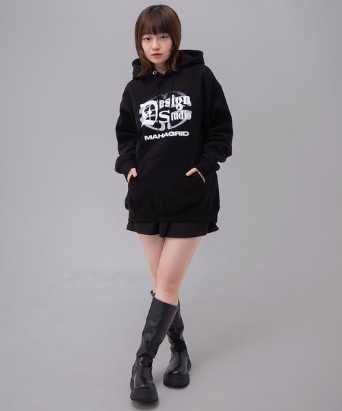 パーカー 「mahagrid/マハグリッド」 DESIGN STUDIO HOODIE (発泡)/デザインスタジオ フーディー レディース メンズ MAHAGRID パーカー 「mahagrid/マハグリッド」 DESIGN STUDIO