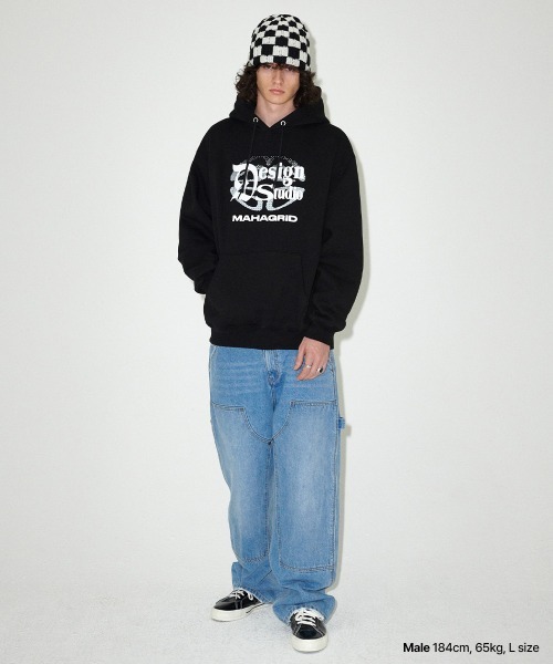 パーカー 「mahagrid/マハグリッド」 DESIGN STUDIO HOODIE (発泡)/デザインスタジオ フーディー レディース メンズ MAHAGRID パーカー 「mahagrid/マハグリッド」 DESIGN STUDIO