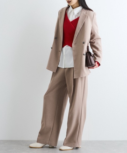 VIS（ビス） スラックス パンツ 「美easy」ウーリッシュ2タックワイド