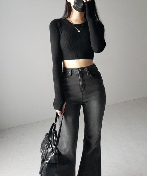 ニット/セーター SWITCHING RIB KNIT TOP Ameri（アメリ）の「SWITCHING RIB KNIT TOP（ニット/セーター）」 - WEAR