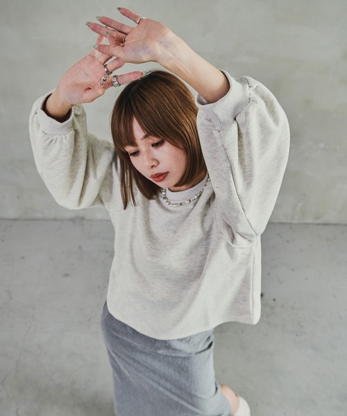 PATOU スウェット ベージュ バルーンスリーブ PATOU スウェット