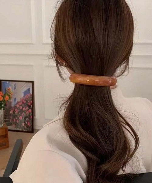 Port（ポート） ヘアクリップ 「 」 マーブルカラー ロング カーブ