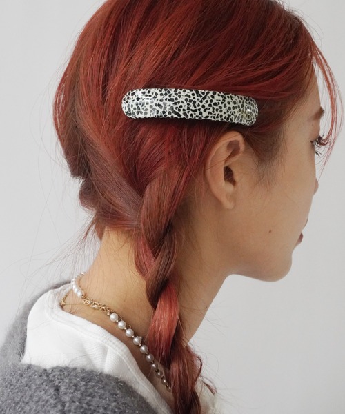 Port（ポート） ヘアクリップ 「 」 マーブルカラー ロング カーブ