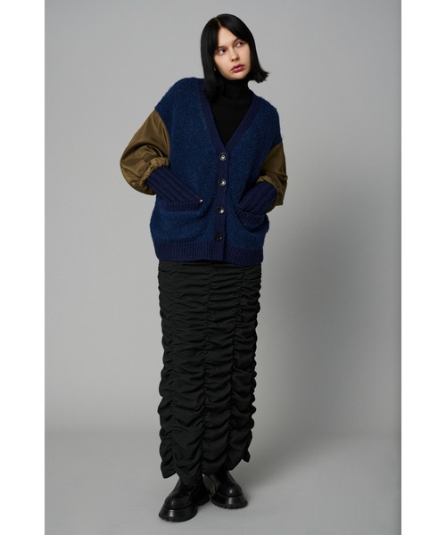 カーディガン shirt docking cardigan /シャツドッキングカーディガン レディース セール】shirt docking cardigan /シャツドッキングカーディガン