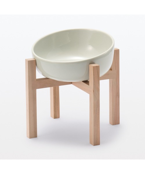 無印良品（MUJI） 磁器 ペット用フードボウル 大 グレーベージュ
