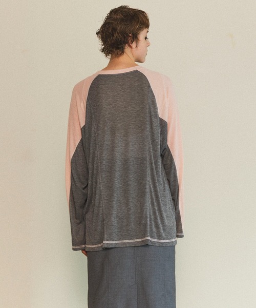シースルーラグランロンT【MAISON SPECIAL/メゾンスペシャル】 MAISON SPECIAL tシャツ See-through Raglan/シースルーラグラン