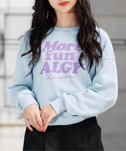 おまとめ2点　新品未使用 ALGY 裏起毛配色プチハイトレーナーS145〜155 algy トレーナー HAPPYトレーナー キッズ 子供服 女の子