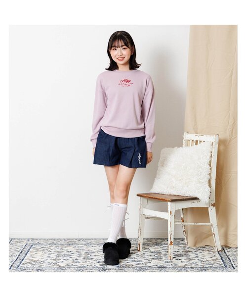 おまとめ2点　新品未使用 ALGY 裏起毛配色プチハイトレーナーS145〜155 algy トレーナー HAPPYトレーナー キッズ 子供服 女の子
