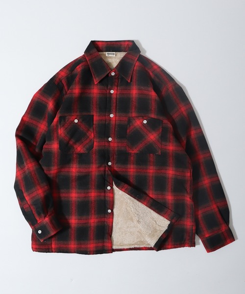 FUNALIVE（ファンアライブ） シャツ 裏ボア ワイド ビエラ チェック